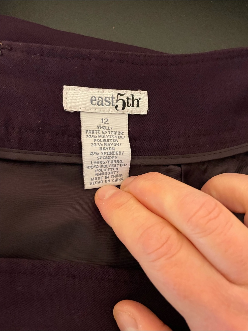 East 5th Plum Maxi Skirt - Picture 2 of 2